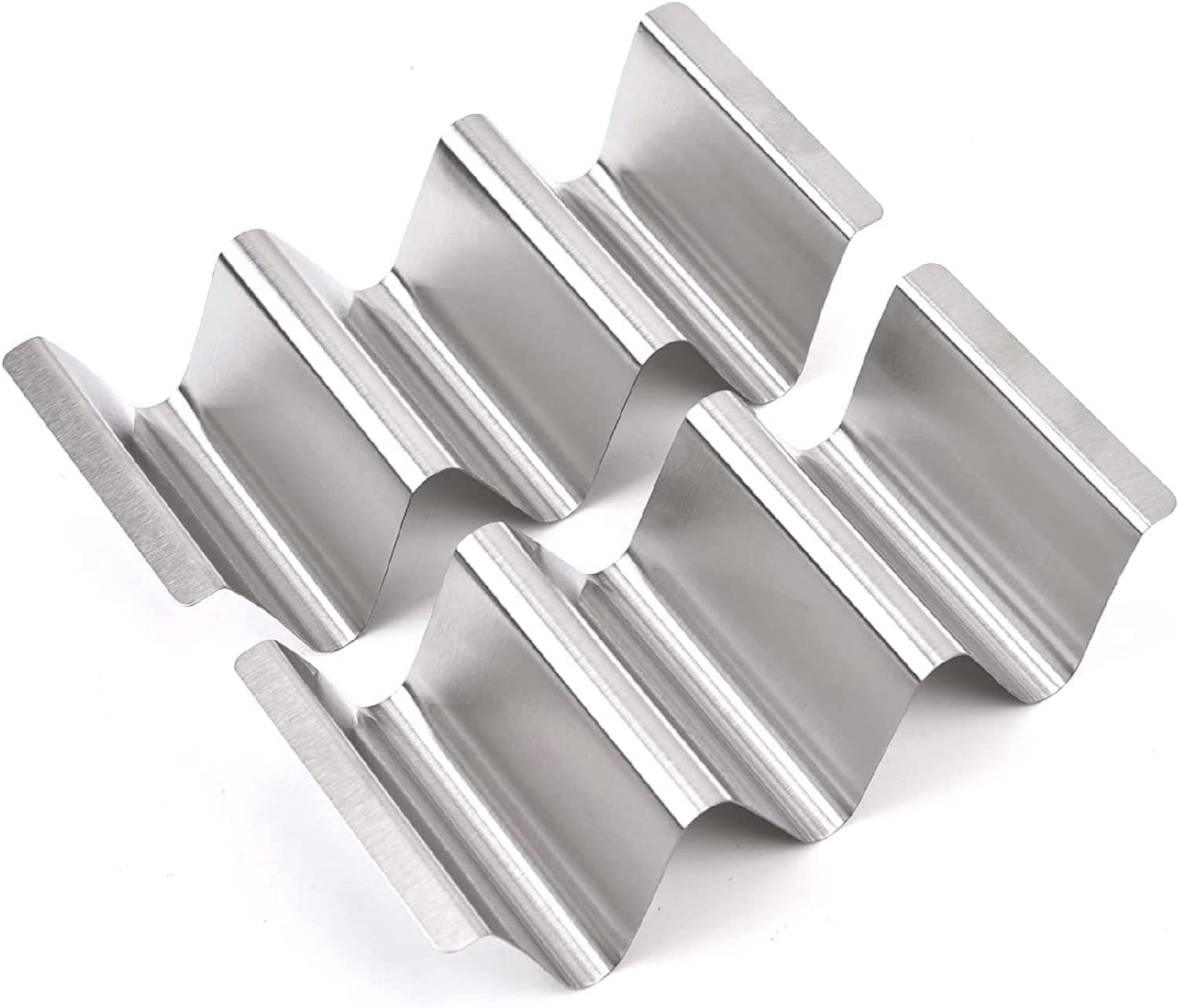 2Pcs Taco Holder, Metal Taco Holder Stand for Taco Shells, Durable Taco Stand for Taco Tuesday Holds Up to 3 or 2 Tacos Each, Very Hard and Sturdy, Dishwasher