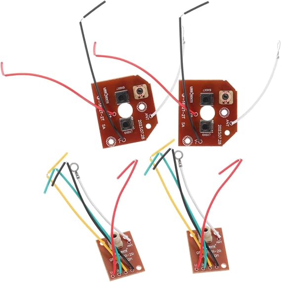 2 Sets Remote Control Module RC Car Receiver Board DIY RC Part Electronic Experiment Copper RC Module for Remote Control Car, Parts for RC Cars and Models