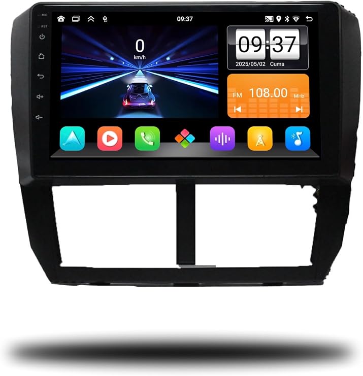 Subaru 2008-2012 Uyumlu Multimedya CarPlay & Android Auto - Geri Görüş Kameras Hediye
