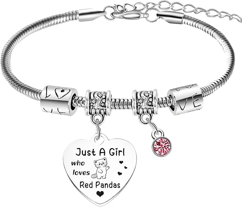 Red Panda Bracelet for Women Who Loves Red Pandas Jewelry Gifts for Animal Lovers Panda Themed Gifts Idea Christmas Birthday Gifts for Women Friends
