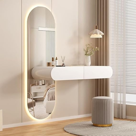 Wall Mounted Makeup Vanity,Floating Vanity Desk with Drawers,Hanging Desk for Wall,Floating Corner Desk,Hanging Dressing Table for Bedroom