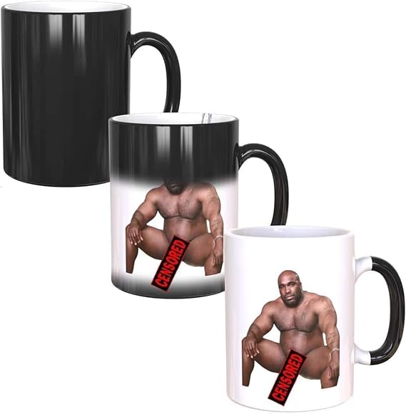 Barry Wood Sitting On Bed Meme Mug - 'Censored' Pour in Hot Liquid to See Image - Perfect Novelty Gag Gift