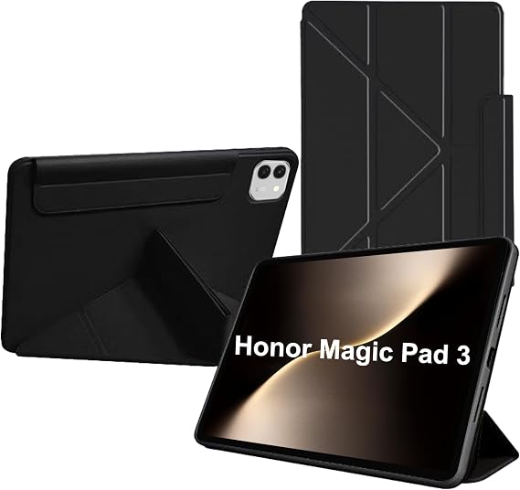 Fitudoos Case for Honor Magic Pad 3 13.3 Inch, Smart Protective Cover Ultra Slim Case with Stand, Auto Sleep/Wake Function, Black