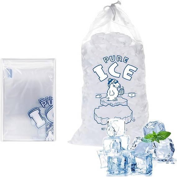 10PCS Ice Bags with Drawstring,Reusable Ice Cube Bags,Heavy Duty Ice Bags Can Withstand 8 Pounds,Ice Bags for Ice Cubes,Ice Cube Bags for Freezer,Ice Bags for Ice Cubes,Ice Cube Freezer Bags(8 LBS)