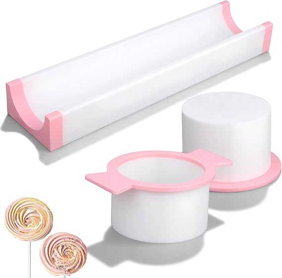 3 PCS Cake Pop Mold Set, Round Cake Pusher Circle Pop Cutter Non-Stick Dessert Mould Baking Supplies for Cupcakes Desserts Home Bakers Parties