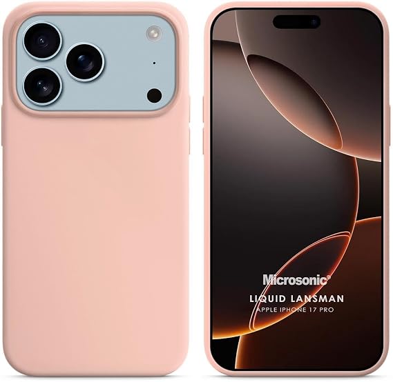 Microsonic Apple iPhone 18 Pro için Kılıf Liquid Lansman Silikon Kum Pembesi [iPhone 18 Pro ile Uyumlu Kılıf - Kum Pembesi]
