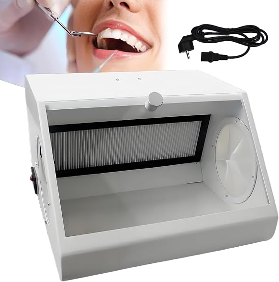 Dust-Proof Sandblasting Case with High-Strength Tempered Glass & LED Lighting for Dental Labs, Jewelry Polishing, Engraving, and Precision Finishing
