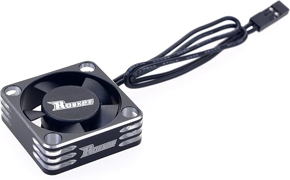 DollaTek Motor Fan RC Motor Heatsink 28000 RPM ESC Fan for RC Car 1/8 1/10 1/12 Scale 540 550 Brushless Motor (Black + Silver)