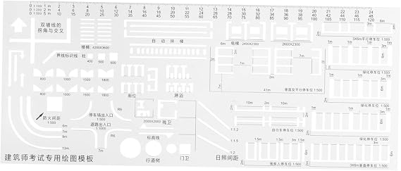 STOBOK Architectural Drawing Ruler Geometric Stencils Circle Stencil Drafting Building Templates Ruler Geometric Painting Engineering Templates Clear