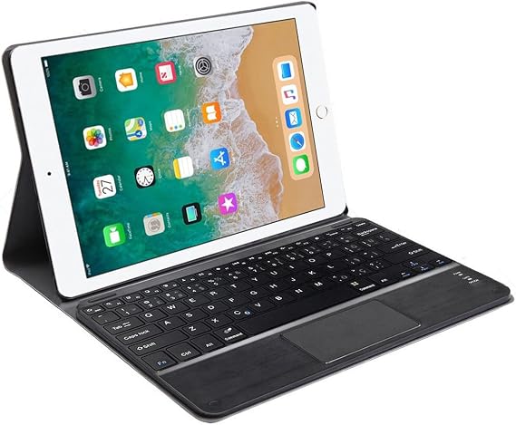 Microcase iPad 6.Nesil 9.7 inch 2018 Bluetooth Touchpad Klavye + Standlı Kılıf - BKK5