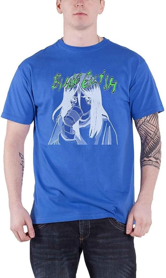 Billie Eilish T Shirt Anime Drink Logo Official Unisex Blue