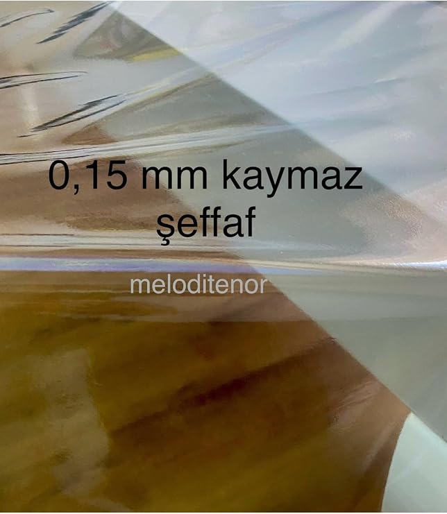 Düz ince şeffaf silinebilir kaymaz 0,15 mm net görüntü pvc naylon muşamba masa örtüsü Şeffaf 100 x 140