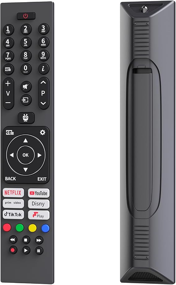 RC45137T Remote Control Replacement Compatible with Logik RC43137 L32SHE22, fit for Bush 43FT24CA 40FT24CA 32FT24CA 32HT24CA 24HT24CA ELED32FHDSDVD Smart Full HD HDR10 LED TV