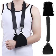 Adjustable Arm Sling with Black Storage Bag,Sling for Arm Support,Breathable,Perfect for Men,Women,Comfortable and Durable(Black