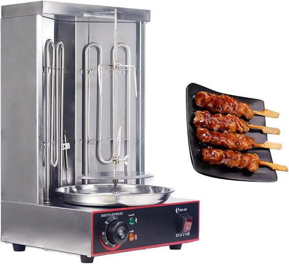 Commercial Shawarma Machine,Electric Shawarma Doner Kebab Doner Kebab Machine,Vertical Rotisserie Oven Grill,Gyro Rotisserie Machine,Electric Vertical Broiler Commercial Home Kitchen