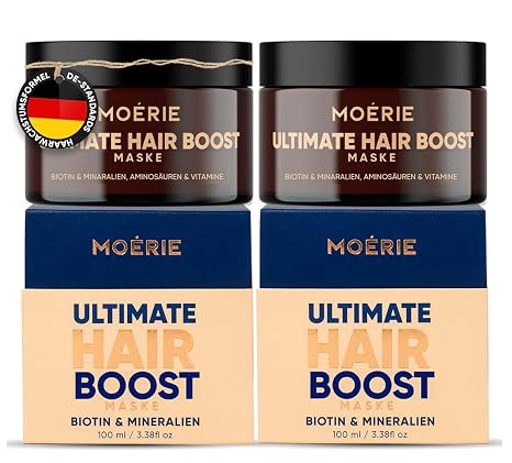 Haarwachstum Haarmaske gegen Haarausfall – Mit Biotin & Koffein – Fördert das Haarwachstum stärkt die Haarwurzel und unterstützt kräftigeres Haar – Für Frauen & Männer (Doppelset)