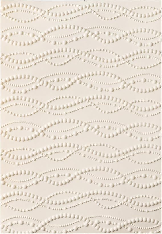 3D Embossing Folder For Card Making,Abstract Art Geometric Wave Shaped Line Plastic Texture Fades Embossing Folder Template for Scrapbooking Cardstock Album DIY Decoration Paper Crafting
