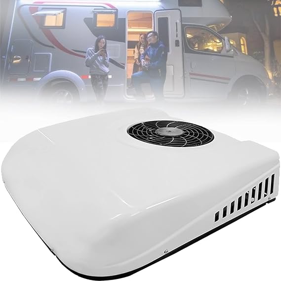 12 V/24 V DC air conditioner/ultra-thin car roof air conditioner can be used on minivans off-road vehicles pickups caravans trucks agricultural vehicles excavators white-12 V