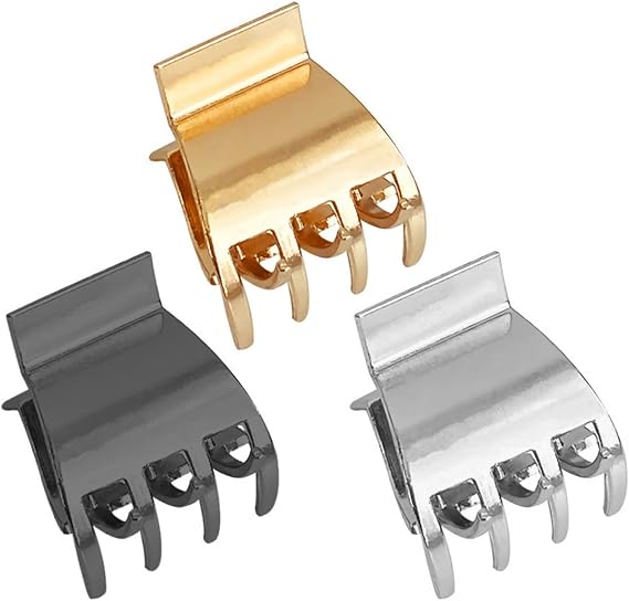 Metal Hair Claw Clips Hair Clips Alloy 3pcs for Women and Girls Small Gift for Valentine’s Day