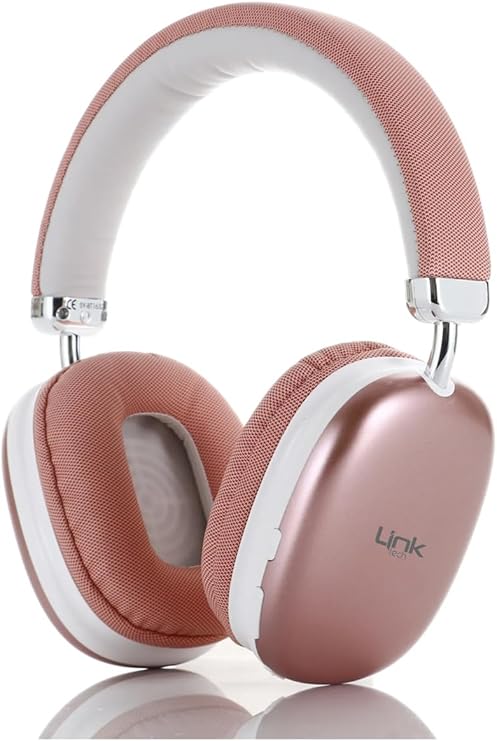 LinkTech HP5 ANC Kulak Üstü Kablosuz Bluetooth Kulaklık Pembe
