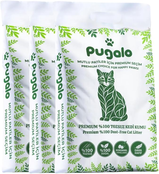 Pugalo Kokusuz Naturel Kedi Kumu 10LT x 2 Adet