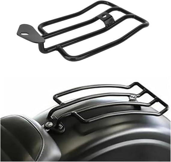 For Spo&rtster For Iron XL883N 2009-2015 Motorcycle Black Chrome Steel Rear Seat Luggage Rack Support Shelf Motorcycle Rear Rack Luggage(Black)