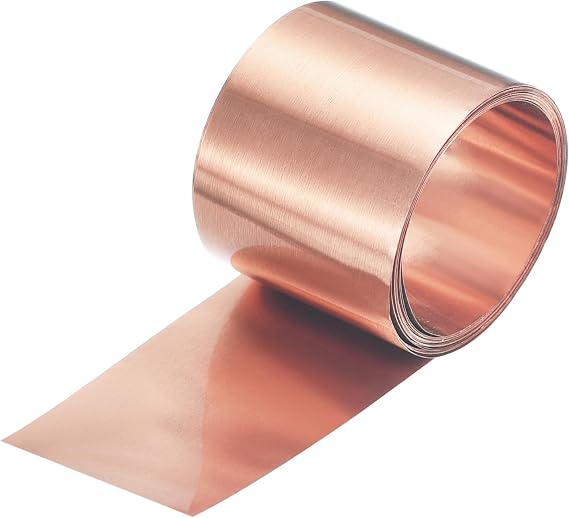 uxcell Copper Plate Roll 2000mm x 20mm x 0.02mm 99.9% Pure Copper Strip Copper Flushing Metal Foil Plate for Electrical DIY Projects Multiple Sizes