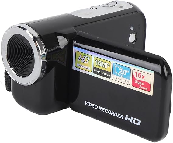 1080P Digital Camera, 16MP 16X Zoom Anti Shake DV Camcorder, Black