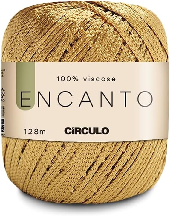 ENCANTO 100% Viscose Crochet Yarn, 128 m, Circle Brand Yarn - Ideal for Knitting Projects and Crafts (7577)