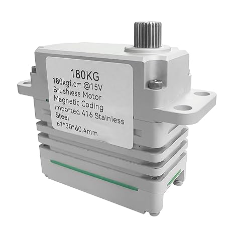 180kg High Torque Brushless Servo Moter Stainless Steel Gears Aluminum Alloy Case 150HV IP56 Waterproof Servo for RC Aircraft, Drones, Cars, and Boats