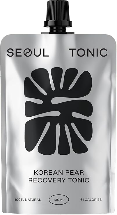 Seoul Tonic Korean Pear + Ginseng – Natural Electrolyte Wellness Drink, Refreshing "Pre-Party" Boost, 100% Natural Ingredients 100ml Single