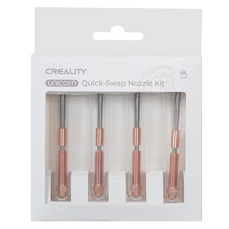 Creality Unicorn Quick-Swap Nozzle Kit for K1C, Ender 3 V3, 3D Printer High Speed Tri-Metal Copper Nozzle and Titanium Alloy Heatbreak Nozzle Kit for K1 Max, Ender 3 V3 Plus