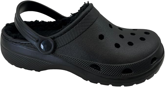 Mens Womens Clogs Fur Lined Slip ON Cosy Garden House Slippers Mules Sandals