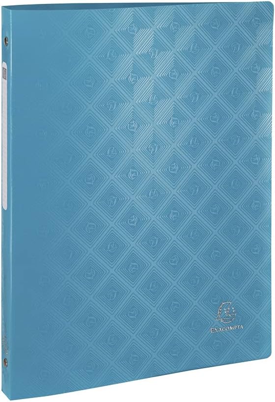 Exacompta - Ref. 51620E - Soft PP embossed binder 1928 - 4 round rings diameter 15 mm - Spine 20 mm - External dimensions: 32 x 25 cm - Format to file A4 - 4 random colors