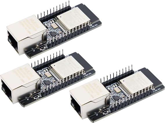 3 Pack WT32-ETH01 ESP32 Ethernet Embedded Serial Port Network Bluetooth + WiFi Combo Gateway Module
