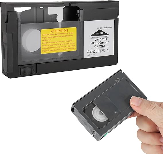 VHS-C Cassette Adapter, S‑VHS‑C S‑VHS Tape Camcorder Cassette Converter for CP6BKU, C‑P6U, PV‑P1, VCA115 and Konïg, 8mm, Not Compatible with MiniDV, Hi8