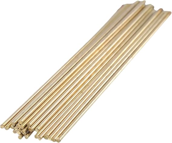 Brass Brazing Rods for Welding 25PCS, 250mm Length, Perfect for Copper Alloy Welding (3.0mm)