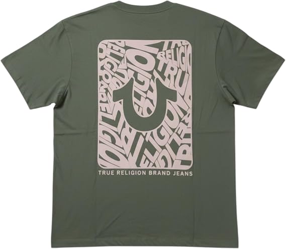 True Religion Men's Dimensional True Religion Flock Tee T-Shirt (Pack of 1)