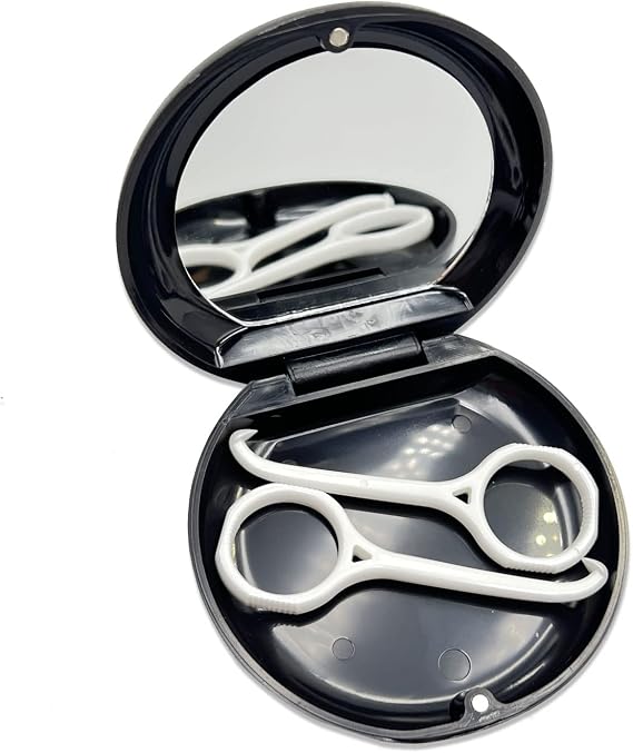 Orthodontic Retainer Case with 2 Pcs Aligner Removal Tool (Black & White)