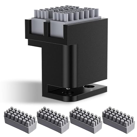 Replace for Bambu Lab Brush XP Silicone Nozzle + 4PCS Spare Silicone Nozzle Brush Tool, 3D Printer Accessories Compatible with Bambu-Lab 1 P1P/P1S/X1C/X1E, Dual Brush Heads, Plug in Play