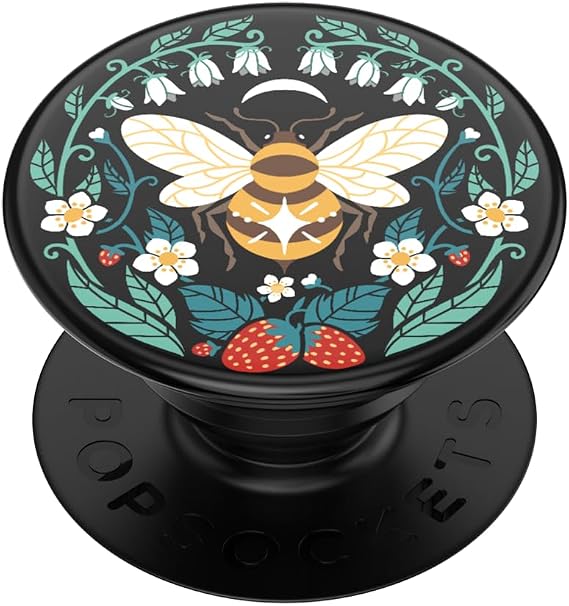 PopSockets : PopGrip - Extendable stand and handle with replaceable top for smartphones and tablets - Bee Boho