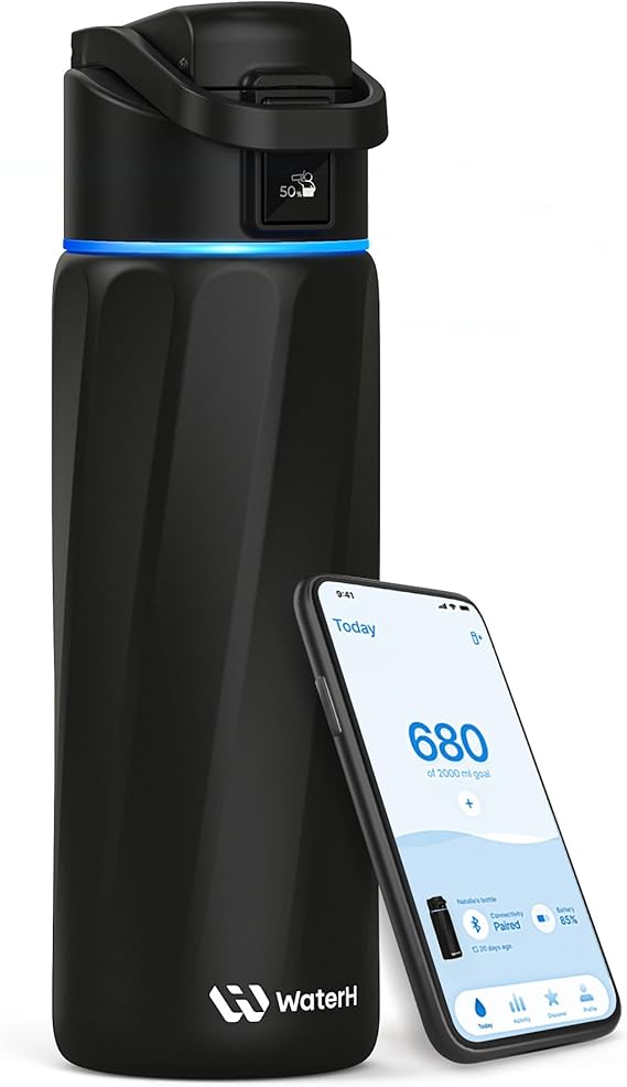 WaterH Boost Smart Water Bottle Tracker with Reminder to Drink Water, 710ml