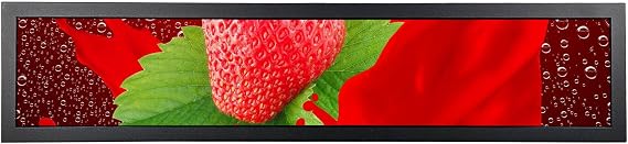 VSDISPLAY Portable Gaming Marquee LCD Monitor,28 inch 1920x360 700nit IPS Long Strip LCD Display,USB Video Input,Support Autoplay & Rotation
