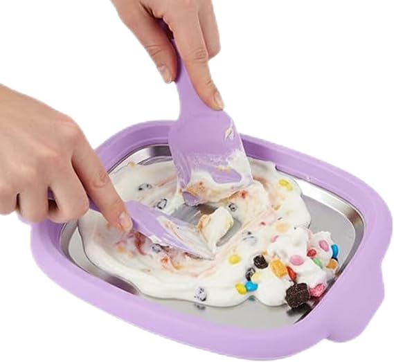 Roll Ice Cream Maker Reusable with 2 Scrapers