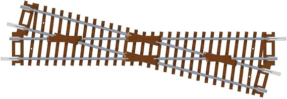 Hornby TT8019 TT Gauge Diamond Crossing Left Hand - Extra Track Pieces for Model Railway Sets, Toy Train Track Pieces, Includes: 1x 166mm Diamond Crossing Left - Hobbies for Men - Scale 1:120