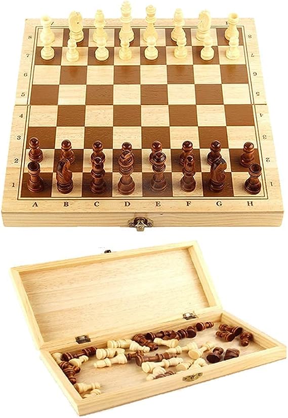 Chess Set, Chess Armory Chess Set with Game Board Interior Storage Portable Folding Chess Board Chess Pieces