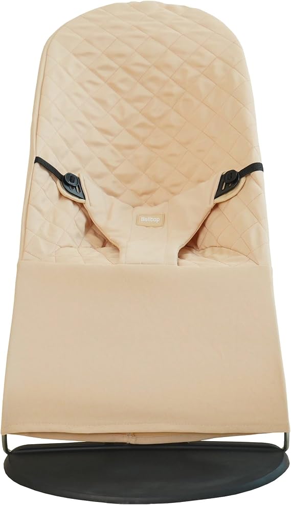 Cover Belltop for Babyjörn: Balance, Soft & Bliss - Bouncer Cover, Ergonomic Hammock - Hypoallergenic Poly Cotton - Beige