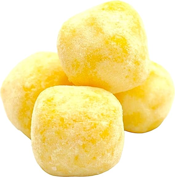 Assorted Flavour Chewy Bonbons Sugar Dusted 3kg Bag each Gluten Free & Vegan with Strawberry, Lemon, Cherry, Blue Raspberry (One Size, Lemon Bonbons)