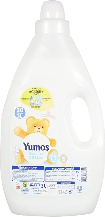 Yumoş Hassas Ciltler Standart Sıvı Yumuşatıcı 30 Yıkama (1 x 3000 ml)