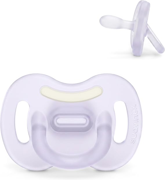 Suavinex, All Silicone Pacifier, for Babies 6/18 Months, Lilac